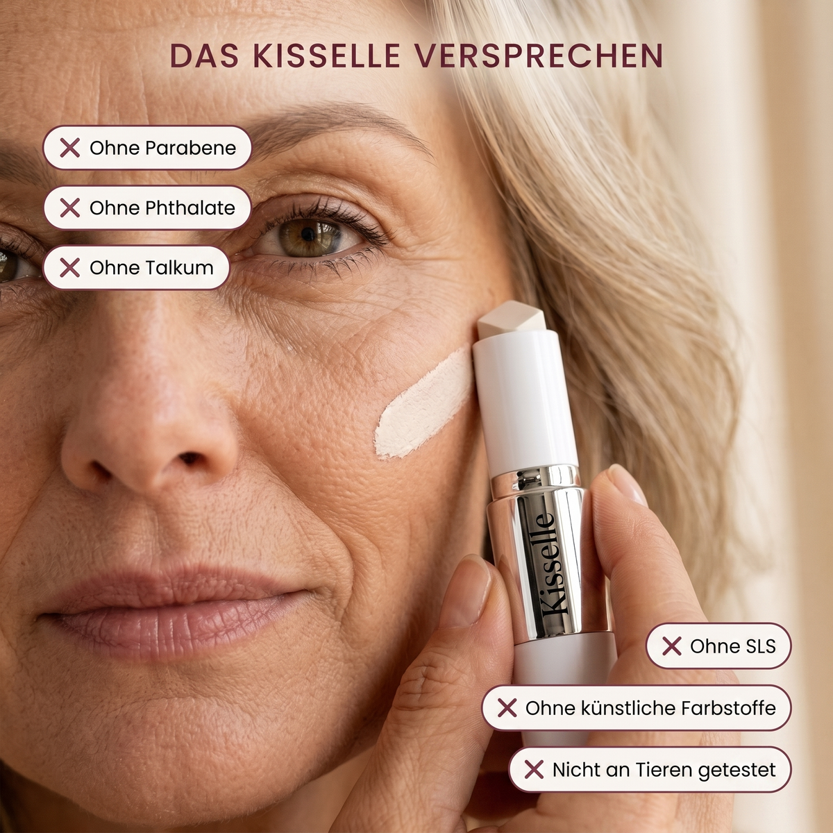 Kisselle™ Foundation Stick — Der Stick, der sich Ihrem Hautton anpasst